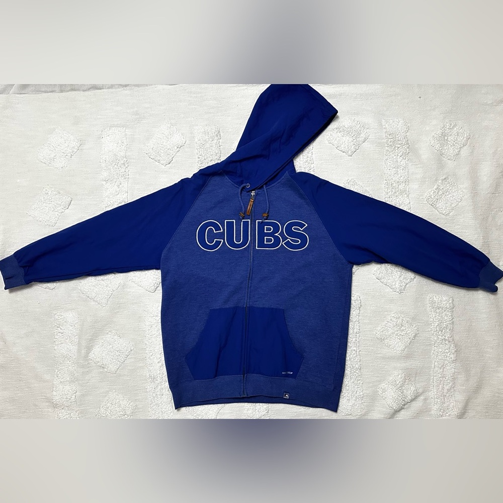 Majestic Dry Base Chicago Cubs full-zip blue hoodie
